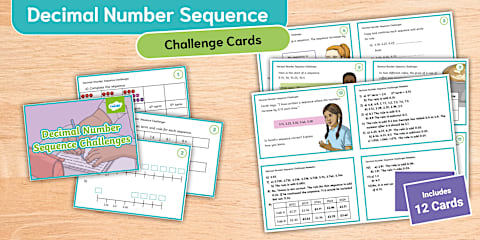 Comparing and Ordering Decimal Challenge Cards