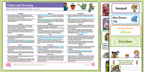 EYFS Plants and Growing Activity Planning and Continuous Provision ...