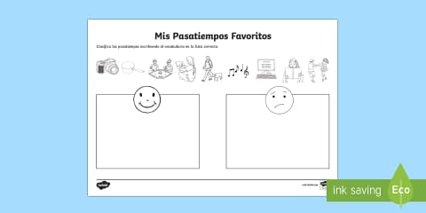 Spanish Hobbies and Free Time Activities Worksheet