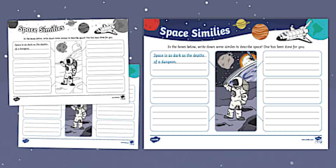 Alien Simile Poem Template