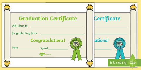 Preschool Graduation Certificate - Editable