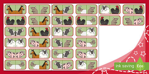 Farm Animals Display Poster Welsh