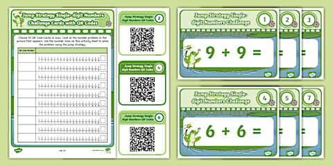 Number Challenge Chart Differentiated Jump Strategy Using a Number Chart Worksheets
