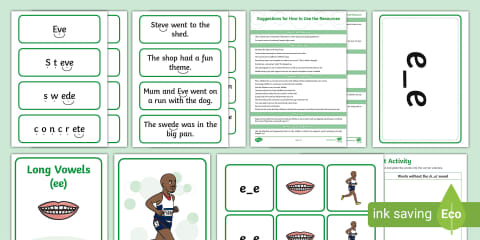 Phase 5 Real Split Digraph ee Words List Matching Cards