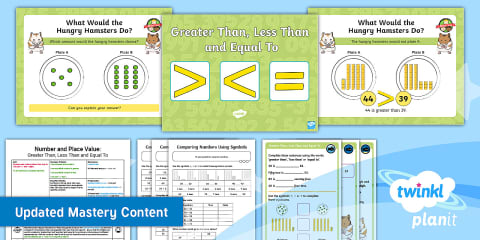 Year 2 Maths Compare Numbers From 0 up to 100 Lesson Pack