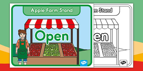 Apple Farm Stand Dramatic Play Menu Sign