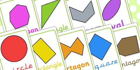 Regular and Irregular Shapes 2D Large Display Poster