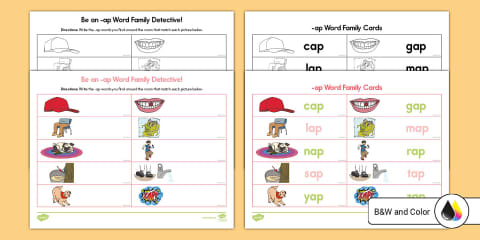 -ed Word Family Read and Write the Room Activity for K-1st Grade