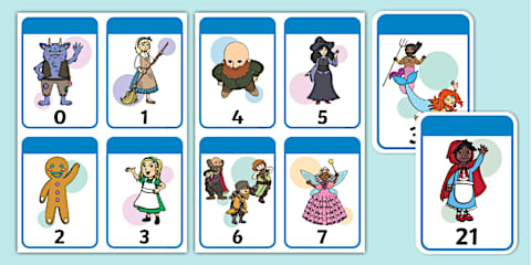Numbers 0 to 20 on Fairy Tale Palaces Display Posters