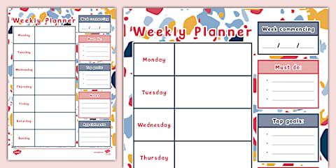 Wildflower Botanical Themed Educator Weekly Planner Template