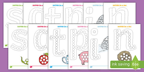 s, a, t, p, i, n Button Placing Fine Motor Skills Activity