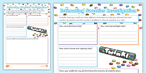 Smartie Maths Tallying and Bar Chart Worksheet