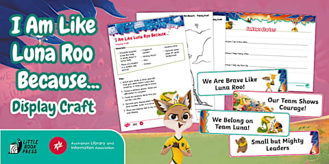 NSS 2026 Colouring Pages for Luna Roo the Kangaroo Baller