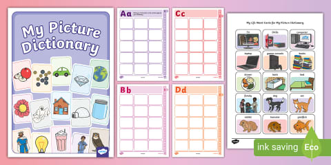 Home Picture Dictionary Word Cards