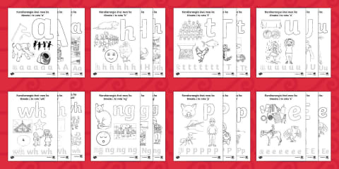 Alphabet Consonants and Vowels Display Poster Te Reo Māori