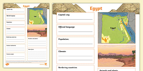 Egypt Fact File Template
