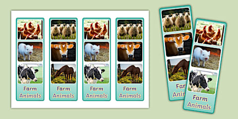 Jungle Animals Photo Strip Bookmarks