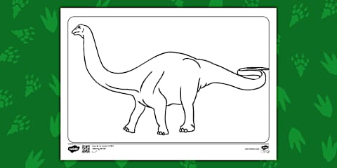 Stackasaurus Colouring Stegosaurus Dinosaur Colouring Sheet