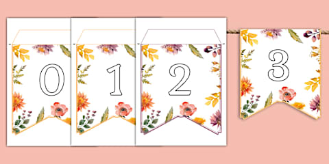 Wildflower Botanical Themed Welcome Display Bunting