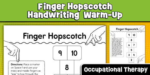 Fall Handwriting Practice on Highlighted Writing Paper for OT