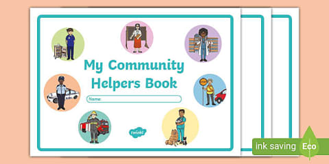 Dress the Community Helpers Paper Doll Cut and Paste Activity