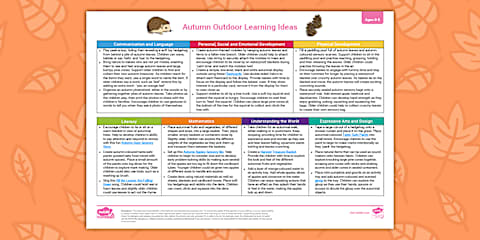 EYFS Ages 0-2 Planning Web: Summer Outdoor Learning Ideas