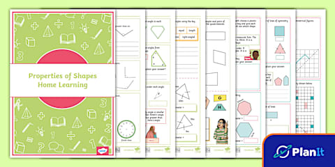 Year 4 Properties of 2D Shapes Activity Sheet