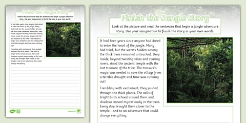 Finish the Transport Story Writing Template