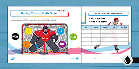 Ice Hockey Maths Game