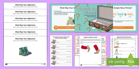 Sparks in the Sky Expanded Noun Phrases Differentiated Worksheets