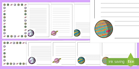 Space-Themed Page Borders