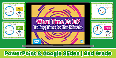 Second Grade Telling Time to the Minute Worksheet