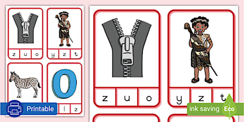 Grade R Phonics - Peg Cards - Letter n (CAPS Aligned)
