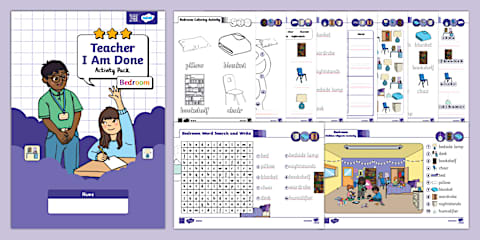 Teacher I Am Done Activity Pack ⅼ Places ⅼ Lv.1