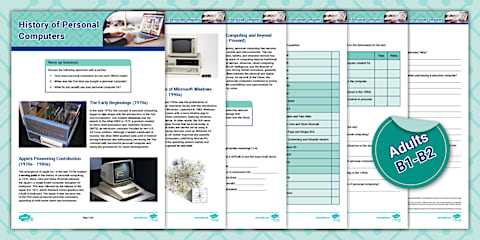 History of Computers Fact File Template