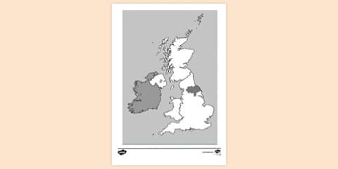 Uk Coloring Map United Kingdom Map with Capitals Colouring Sheet