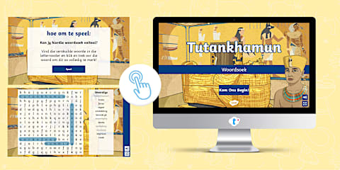 Tutankhamun Writing Frame Template