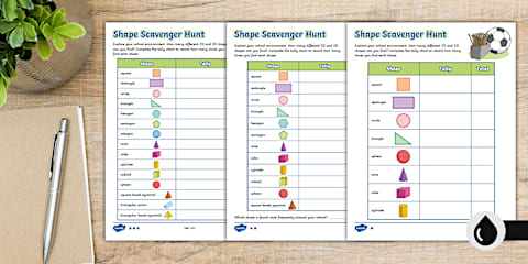 2D Shape Outdoor Scavenger Hunt
