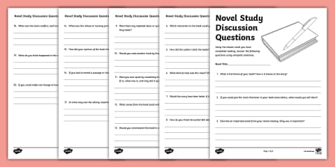 Novel Study Graphic Organizer for 3rd-5th Grade