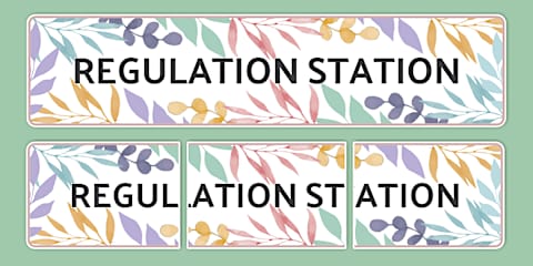 Muted Botanical Themed Regulation Station Display Banner