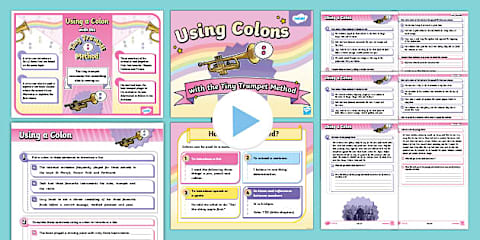 Using a Colon to Introduce a List SPaG Lesson Teaching Pack