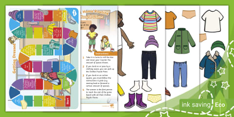 ESL Clothes and Colours Bingo Spinner Board Game [Kids, A2]