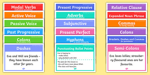 Year 3 and 4 Spelling, Punctuation and Grammar Word Mats