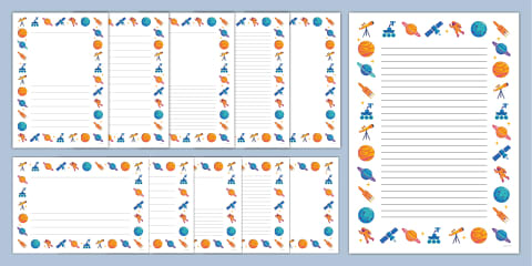 Space-Themed Border Page Pack