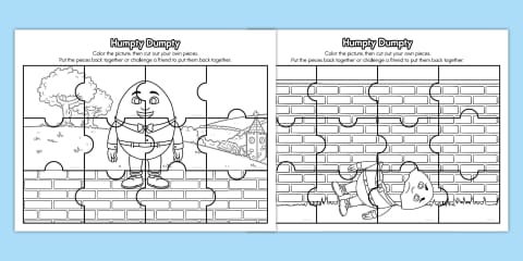 Humpty Dumpty Easter Egg Craft | Puzzle Craft