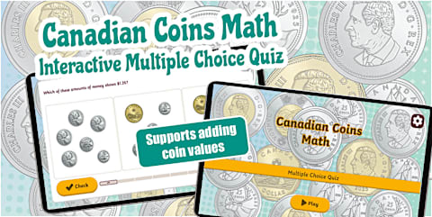 Knowing Canadian Coins and Notes Worksheet