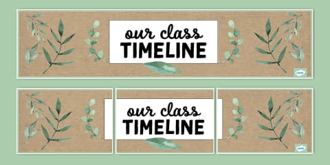 Botanical Themed Our Class Rules Display Banner