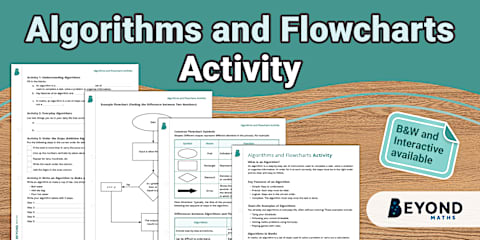 Algorithms and Flowcharts Lesson Pack
