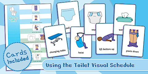 Twinkl Symbols: Older Learners: Using the Toilet Visual Schedule