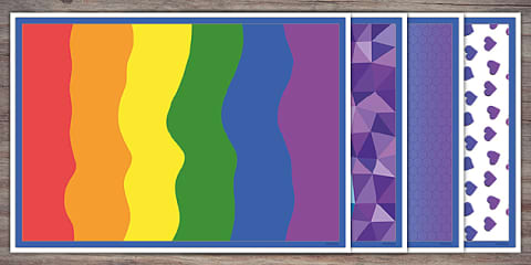 Rainbow Name Cards